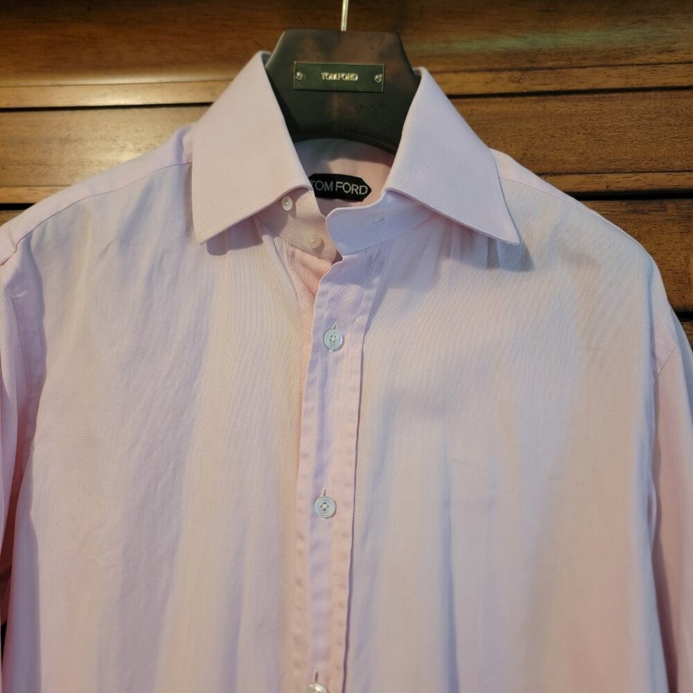 TOM FORD MENS DRESS SHIRT Pink 41 SIZE